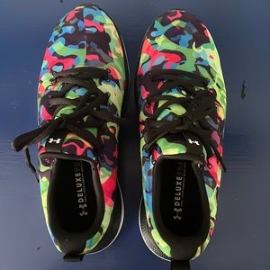 Under Armour multi-color camo sneaker. Worn around house once.